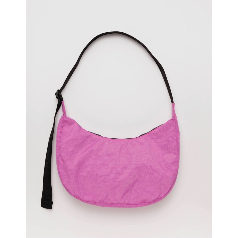 BAGGU Extra Pink Medium Nylon Crescent Bag